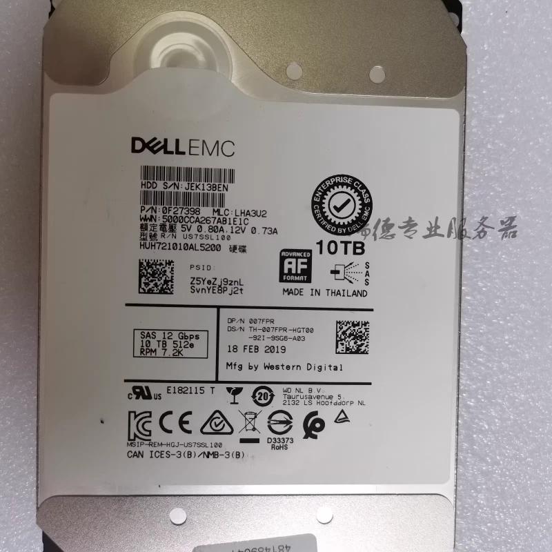 brand-new Dell/Dell EMC 10TB SAS 7.2K 12G 07FPR  014YYC   brand - Image 3 of 4