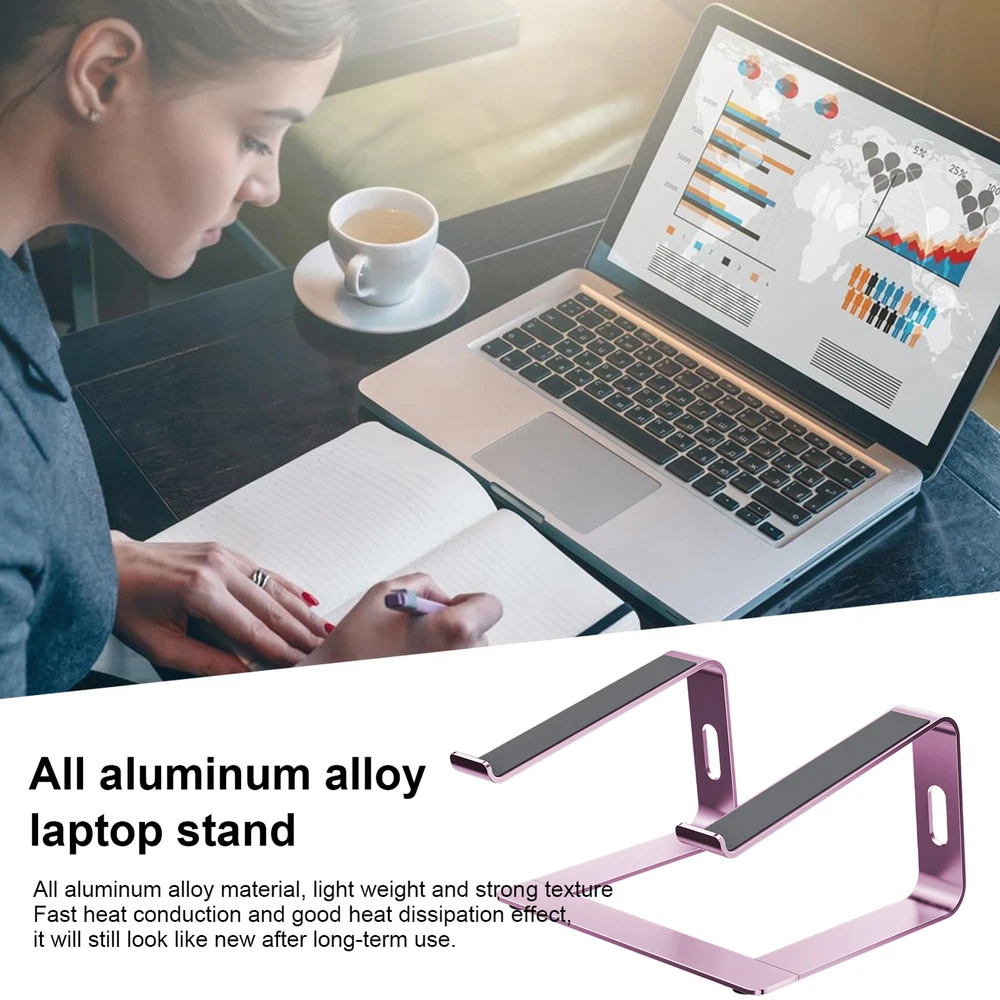 Aluminum Laptop Stand Ergonomic Stable PC Notebook Riser Holder