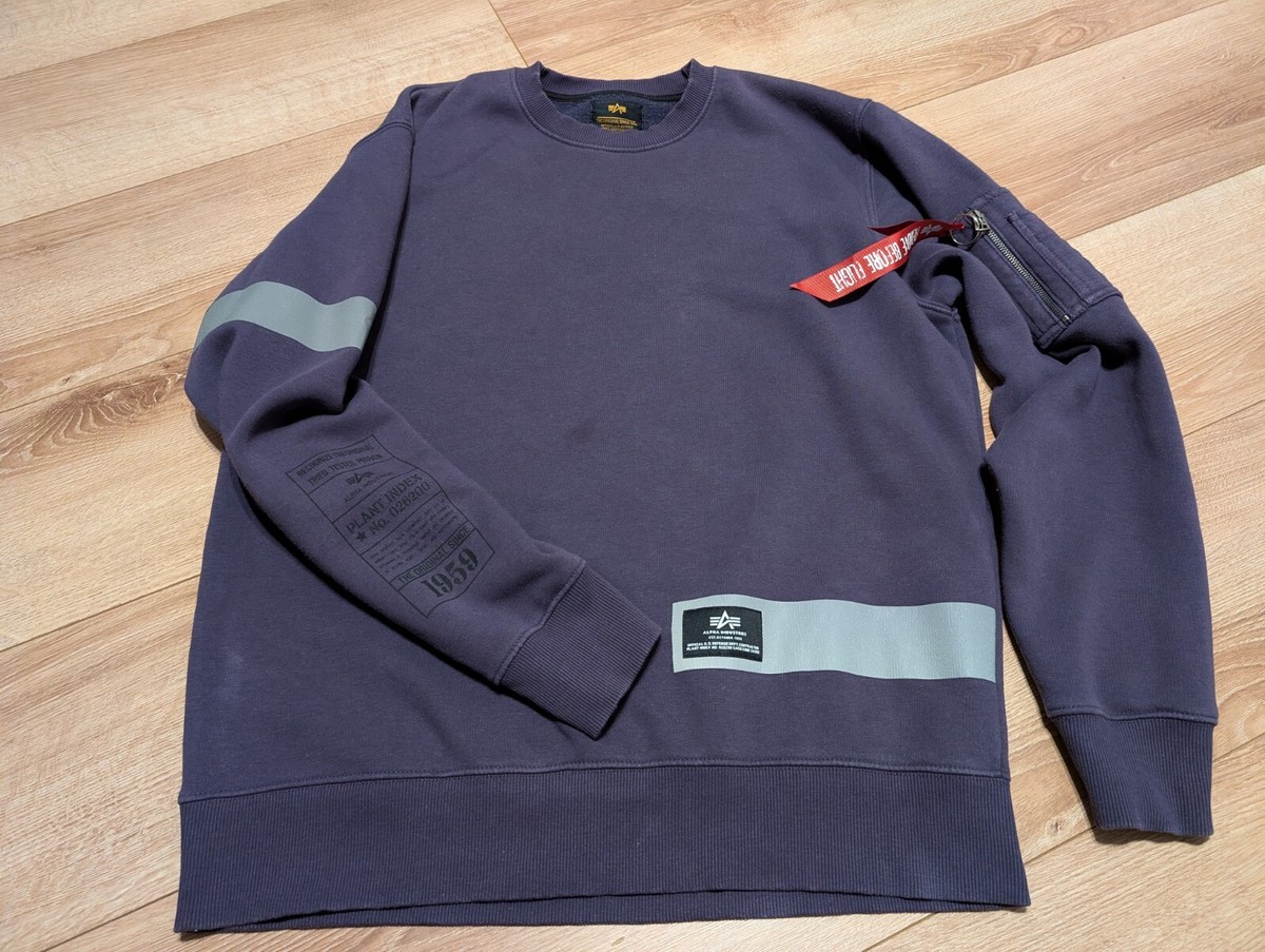 Mens Sweater Alpha Industries Sweatshirt Nasa Alpha Industries