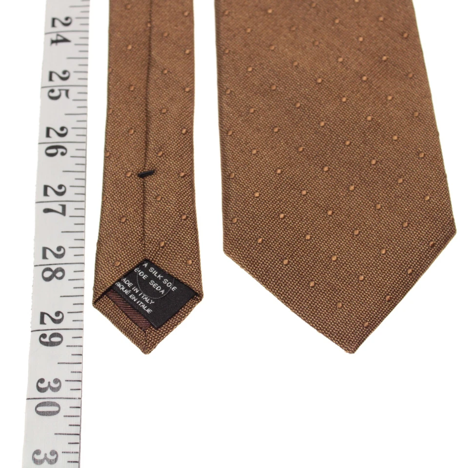 Tom Ford новый с Ярлыками галстук в коричневый с тональным горошек 100% шелк сделано в Италии - Изображение 4 из 4