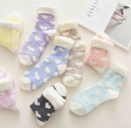 6 Pairs Cosy Bed Socks Women Fluffy Home Sock Thick Indoor Winter Warm Soft UK - Picture 17 of 23