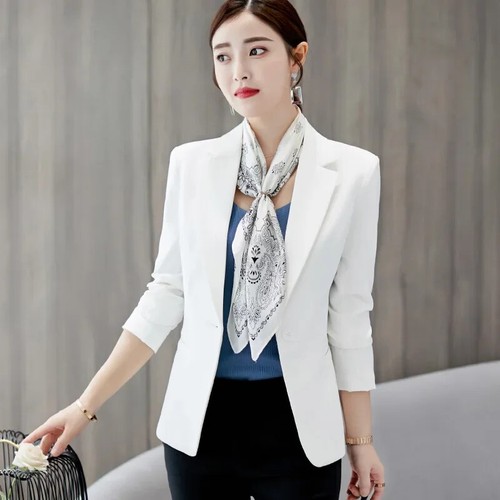 2025 Blazer Ladies , Blazer Pocket Jacket, Slim Fit Jacket, Long-sleeved - Picture 6 of 12