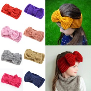 Baby Girls Ear Warmer Headband Crochet Knitted Big Bowknot Hairband Headwrap Ebay