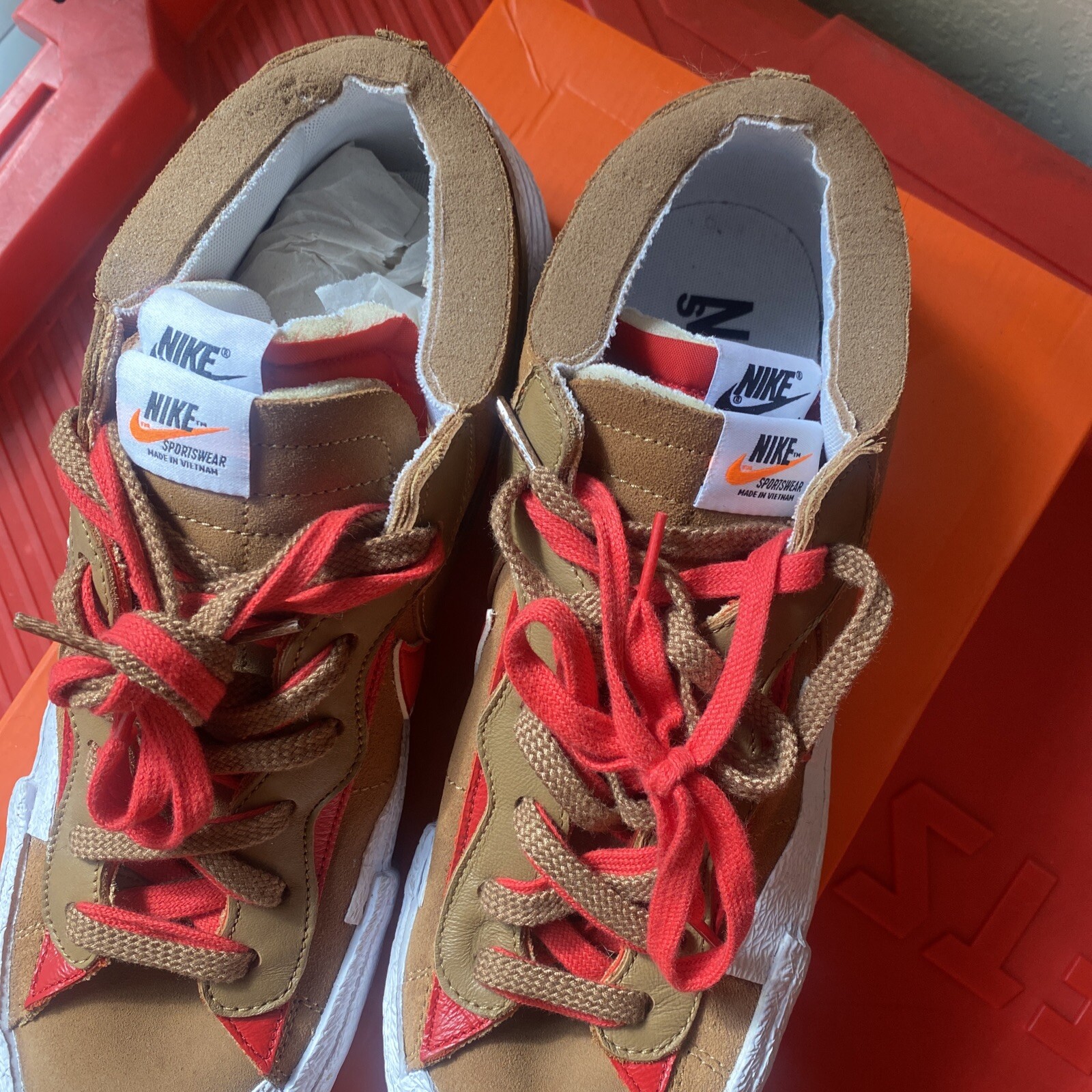 SACAI X NIKE Taglia 13 Nike Sacai x Blazer marrone basso britannico