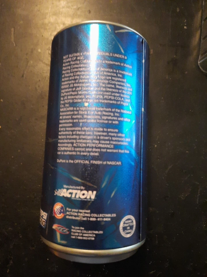 NASCAR 压铸汽车 2002 Jeff Gordon #24 百事可乐杜邦蓝色收藏品汽车罐装 — 第 2/4 张图片