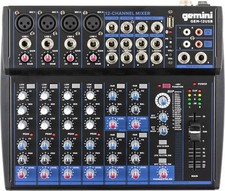 Gemini GEM-12USB | Frullatore compatto | 12 canali | Bluetooth | Preamplificatore +48V | DSP