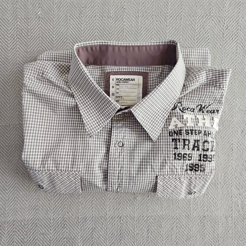 Rocawear Men's Snap Button-Up Shirt Short Sleeve Pockets 100% Cotton Black Sz 2X - Picture 13 of 13