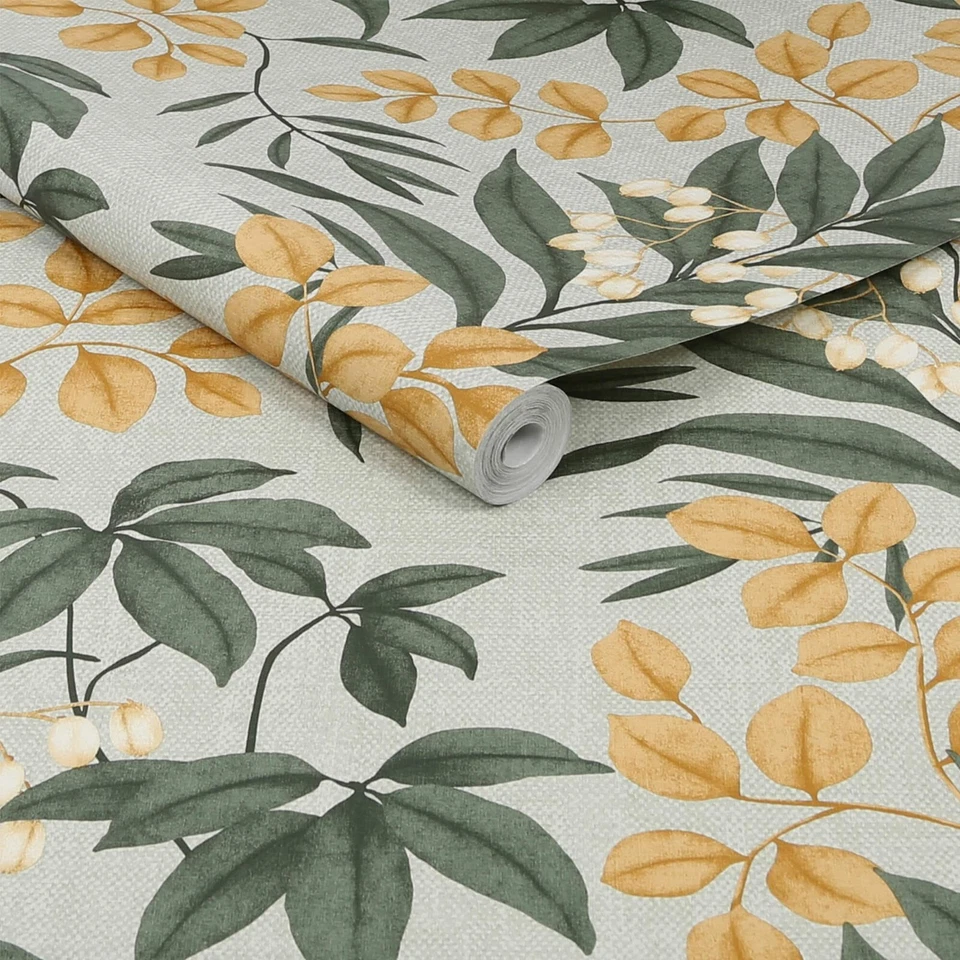 Papel de parede Graham & Brown Superfresco 122414 Easy Perséphone verde não colado - Imagem 2 de 3