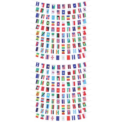  2 Sets Länderflagge Festliche Flaggen Weltmeisterschaft Dekoration