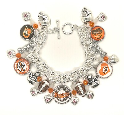 #ad Cleveland Browns Version #2 Custom Made Charm Bracelet. FREE SHIPPING $25.00