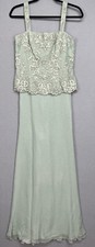 Cameron Blake by Mon Cheri Mother Of Bride Formal Lace-Beaded Green Dress Size 6