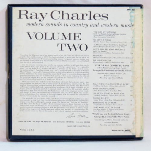RAY CHARLES - Modern Sounds In C&W Music Vol. Two 1962 R2R tape 7 ½ ips EX - Imagen 2 de 4