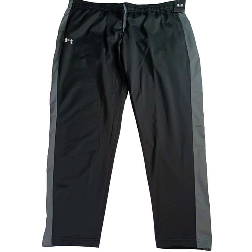 Under Armour Loose Fit Brawler Track Sweatpants Men's 3XLT Black Gray Tapered - 第 1/9 張圖片