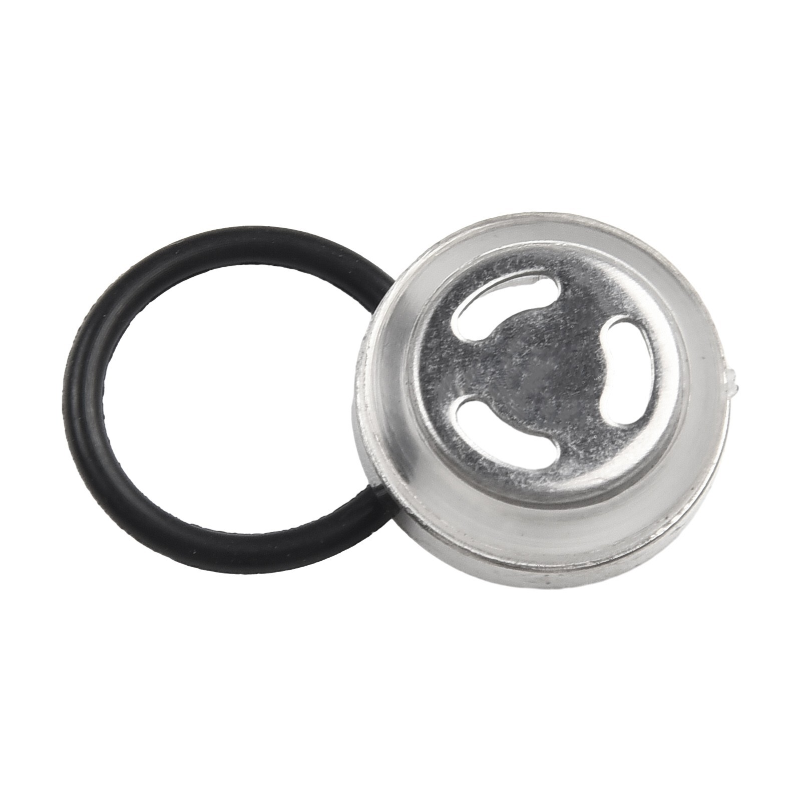 Silver 18mm Motorcycle Brake Master Cylinder Sight Glass Lens with