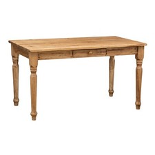 Biscottini Table En Bois Massif Bureau Avec Tiroir Table À Manger Style Campagne