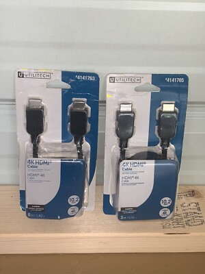 2 Utilitech 4K HDMI to HDMI 6-ft Black