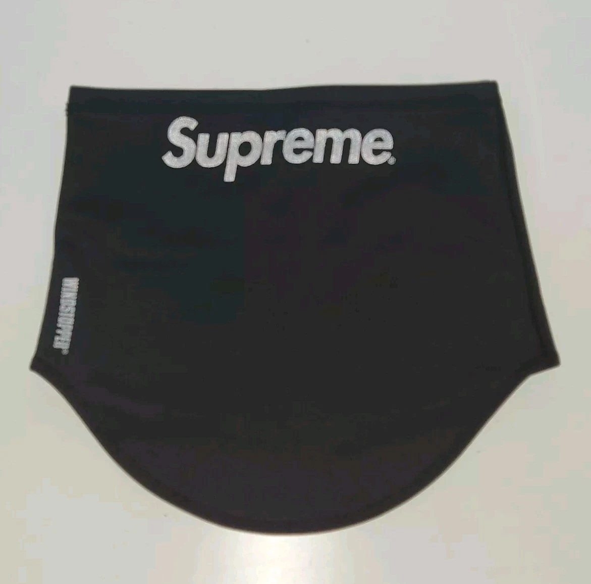 FW23 Supreme Windstopper neck gaiter Black Water Resistant GORE TEX Reflective