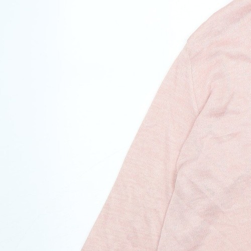 H&M Womens Pink V-Neck Polyester Blend Cardigan Size L - Picture 6 of 12