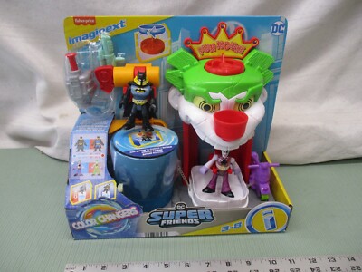 Fisher Price Imaginext Joker Fun House Color change tank Dunk fort carnival  New