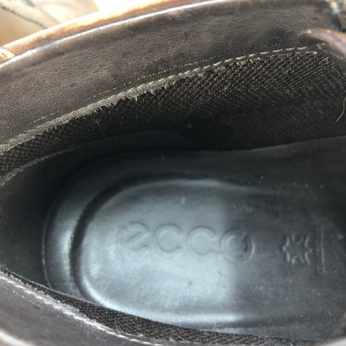 Ecco Melbourne Leder Chukka Boots 41/8 Stiefeletten elegant Freizeit braun Schnürung - Bild 8 von 11