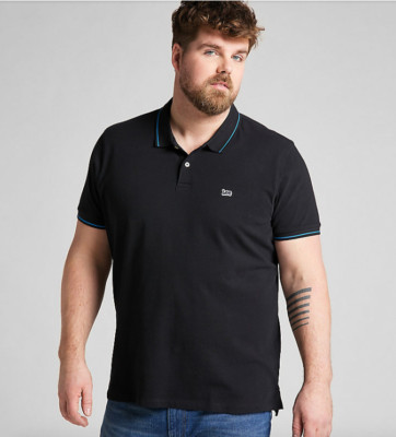 LEE  JEANS PIQUE POLO/BLACK - 3XL DHL NEXT DAY SRP £39.99