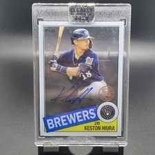 2020 Topps Clearly Authentic 1985 Topps AUTO Keston Hiura #TBA-KHI Brewers 