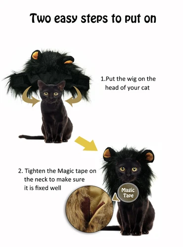 Lion Mane for Cats Funny Halloween Costume for Cats Snoods for Cats - Bild 29 von 42