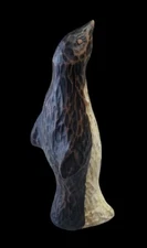 Vintage Primitive Style Wooden Penguin Hand Carved Wood Light Weight