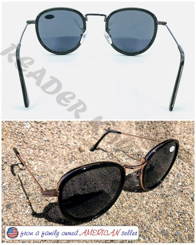 BIFOKALE SONNENBRILLE FÜR HERREN DAMEN ~ BOARDWALK ~ DÜNNER DRAHT METALLRAHMEN + 1,25 - 2,50 - Bild 4 von 15