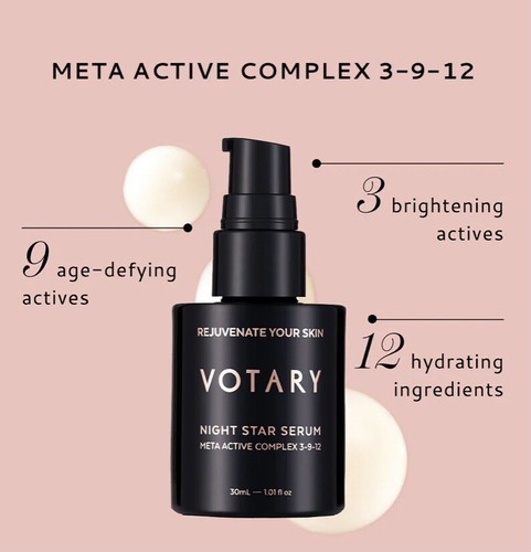 Votary Night Star Serum Meta Active Complex - 30 ml. Full Size New - Picture 2 of 5