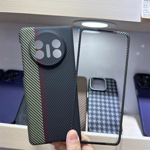 Véritable étui mince en fibre de carbone aramide pour housse d'armure tricolore Huawei Mate X5 - Photo 3 sur 24