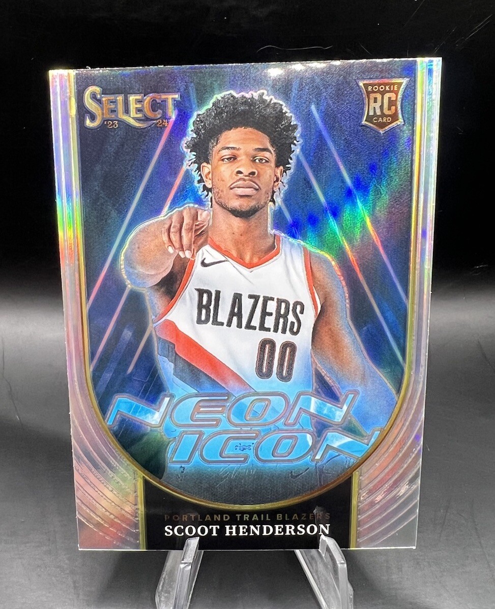 Scoot Henderson 2023-24 Select Basketball RC Rookie Neon Icon Silver Prizm #7 