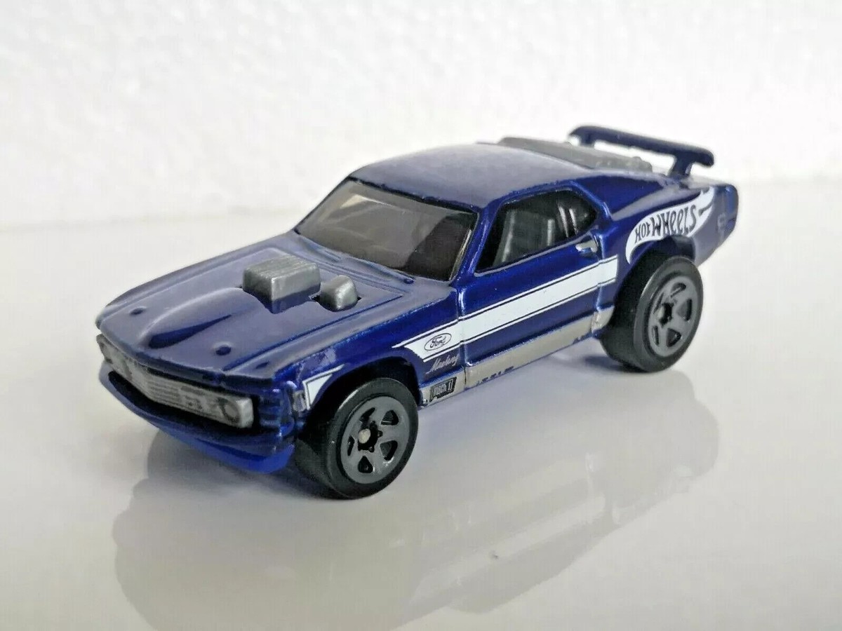 HOT WHEELS - MUSTANG MACH 1 BLUE LOOSE 1/64 | eBay