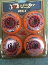 BullzEye Indoor  Orange Hockey Skate Wheels Set Of 4 Brand New