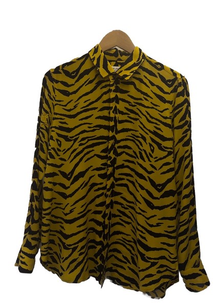 Saint Laurent Shirt Yellow Zebra Print FR 40