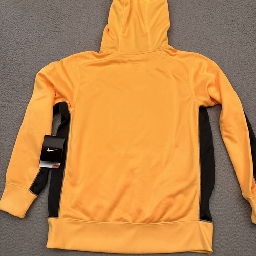 NWT Nike Therma-Fit Pullover Fleece Hoodie Boys Youth Large Yellow Swoosh - Picture 7 of 7