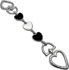 2Pieces Heart Shape Purse Chain Strap Extender,Crossbody Shoulder Bag Metal Chai