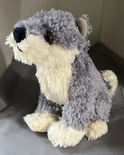 Aurora Naturally Wolf Husky Plush Gray Tan Dog Stuffed Animal Realistic 6