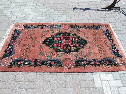 Vintage Oushak Rug 4x7 Floral Design Modern Decor Soft Wool Handmade Carpet - Picture 4 of 22