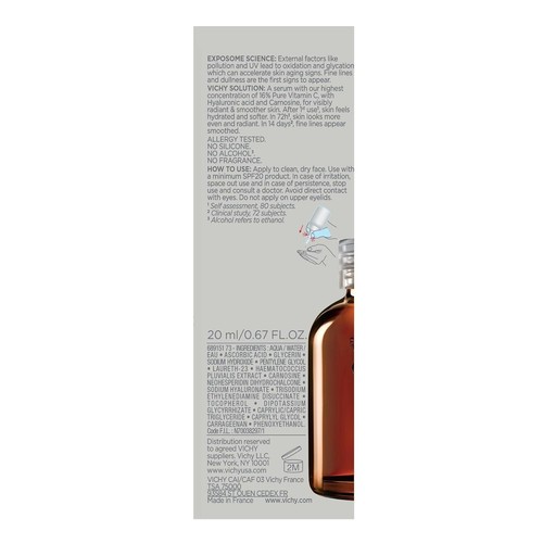 Vichy Liftactiv 16% Pure Vitamin C Brightening Serum 0.67oz - Picture 10 of 11