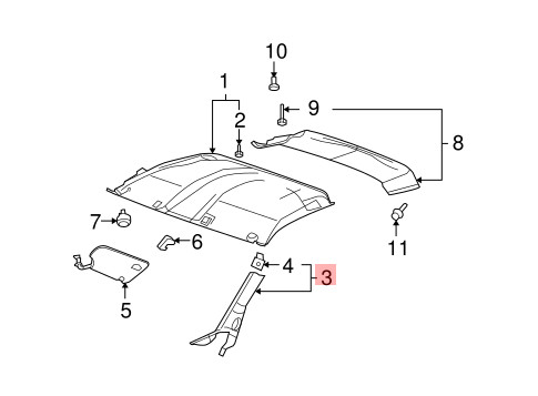 05-12 CHEVROLET CORVETTE C6 FRONT LOWER LEFT DRIVER SIDE PILLAR TRIM BLACK OEM