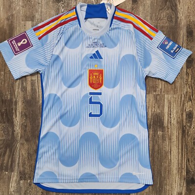 2022 Adidas Spain Away Soccer Jersey Sergio Busquets Men S