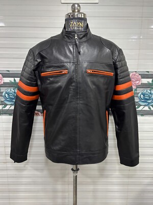 Giacca Motociclista DECIMAL In Vera Pelle Di Agnello Italia