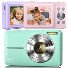 2.4'' Digital Camera HD 1080P 44MP LCD Display Screen 16X Zoom Anti-Shake 32GB