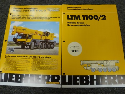 Liebherr LTM 1100/2 Crane Capacities Specifications Technical Data Manual xz