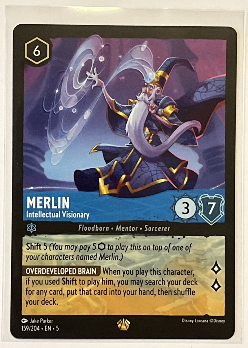 Disney Lorcana Shimmering Skies MERLIN 159/204 Legendary Non-Foil