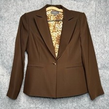 Liz Claiborne Vintage Brown Blazer Jacket- Sz 4P