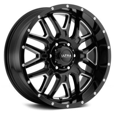 20 inch 20x10 Ultra 203BM HUNTER Black Milled wheels rims 6x5.5 6x139.7 ...