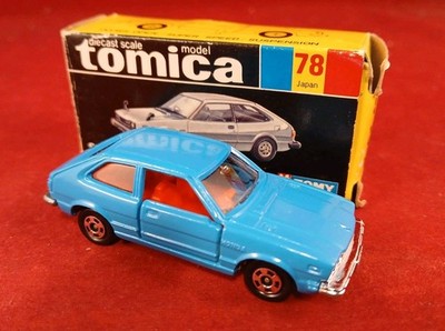 Tomica Pocket Car 1970's Honda Accord CVCC EX Blue W/black Box