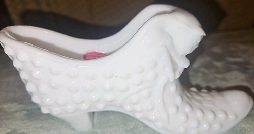 LOT 8 Vintage Fenton + Glass Slipper Shoes Boot Skate Clear Blue Green Amber ECU - Picture 8 of 18